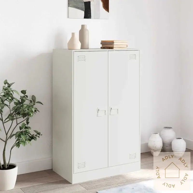 Skjenk Hvit 67X39X107 Cm Stål