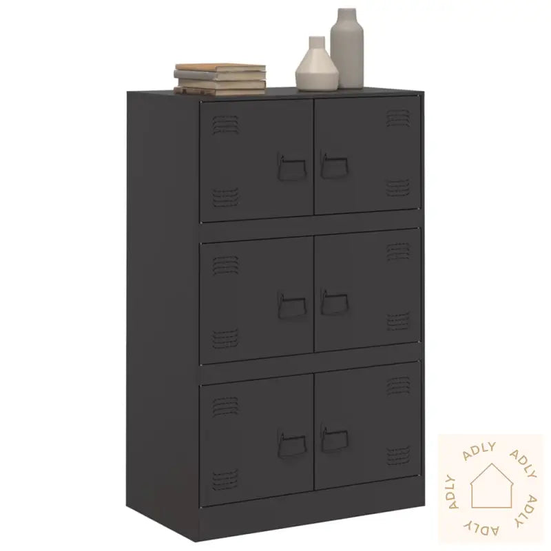 Skjenk Svart 67X39X107 Cm Stål