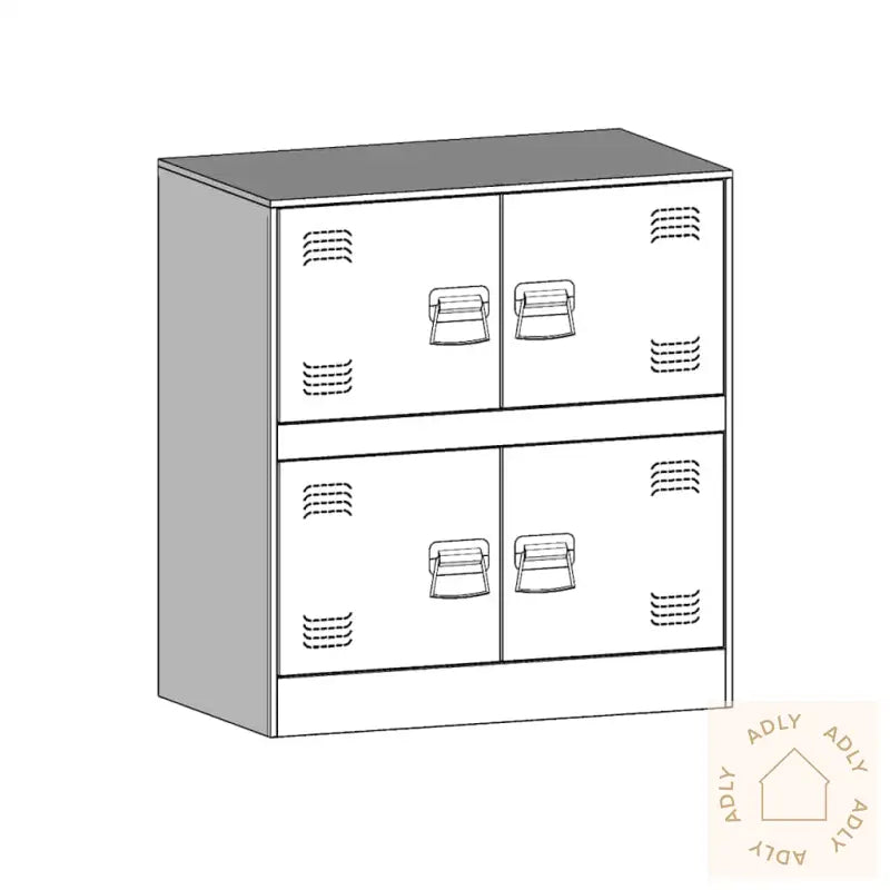 Skjenk Antrasitt 67X39X73 Cm Stål