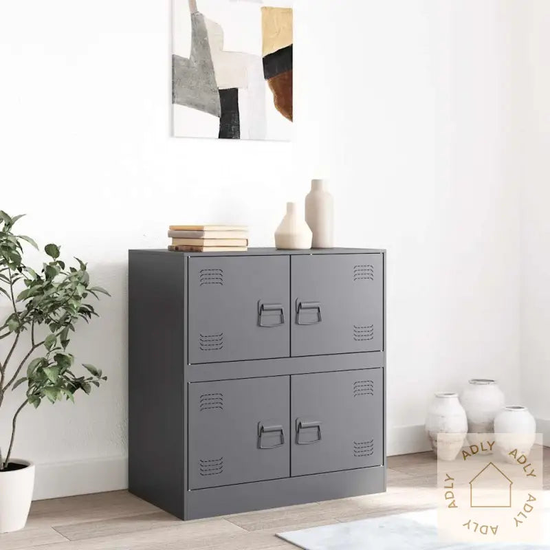 Skjenk Antrasitt 67X39X73 Cm Stål