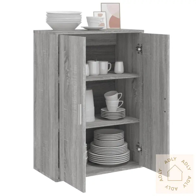 Skjenk Grå Sonoma 60X31X84 Cm Konstruert Tre