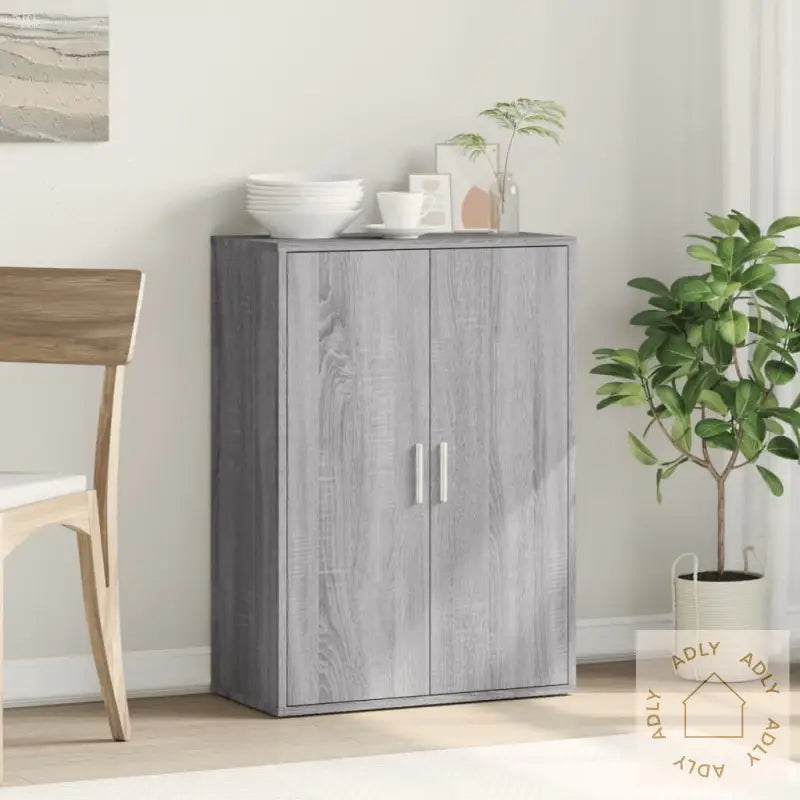 Skjenk Grå Sonoma 60X31X84 Cm Konstruert Tre