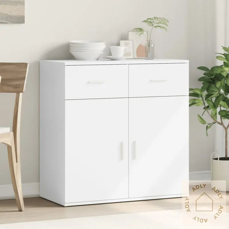 Skjenk Hvit 79X38X80 Cm Konstruert Tre