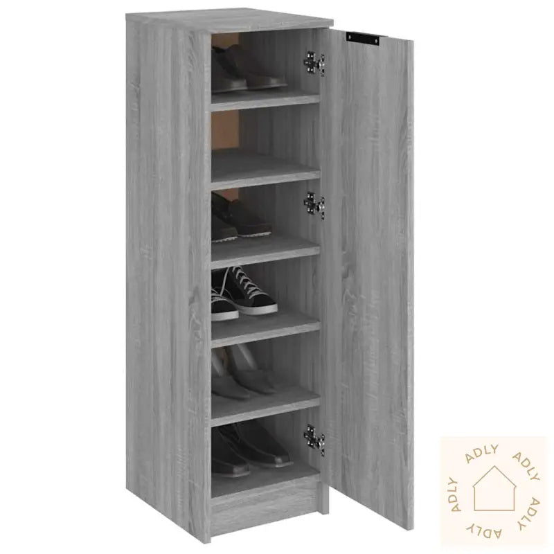 Skoskap Grå Sonoma 30X35X100 Cm Konstruert Tre