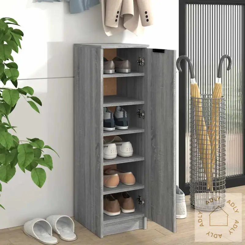 Skoskap Grå Sonoma 30X35X100 Cm Konstruert Tre