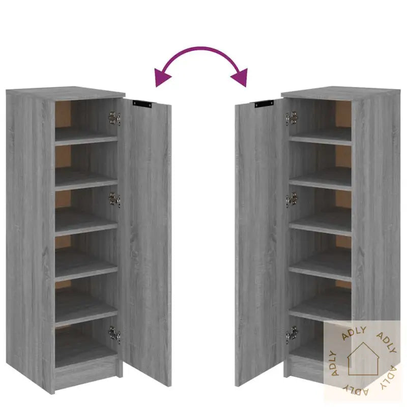 Skoskap Grå Sonoma 30X35X100 Cm Konstruert Tre