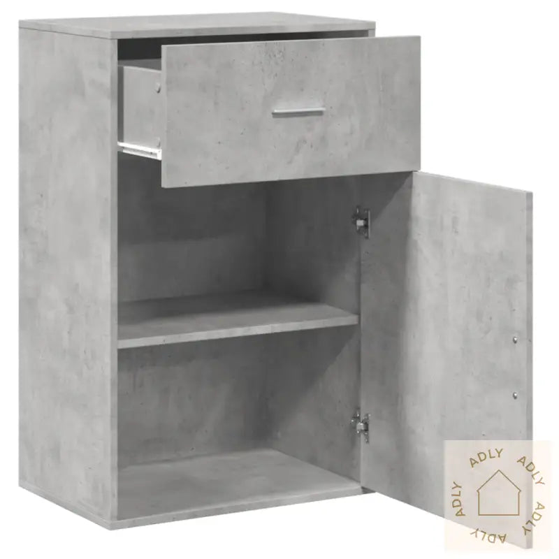 Oppbevaringsskap Betonggrå 56,5X39X90 Cm Konstruert Tre
