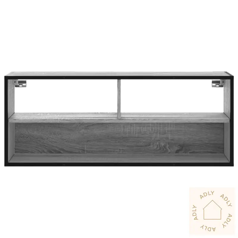 Tv-Benk Grå Sonoma 100X31X39,5 Cm Konstruert Tre Og Metall