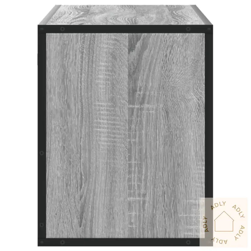 Tv-Benk Grå Sonoma 100X31X39,5 Cm Konstruert Tre Og Metall