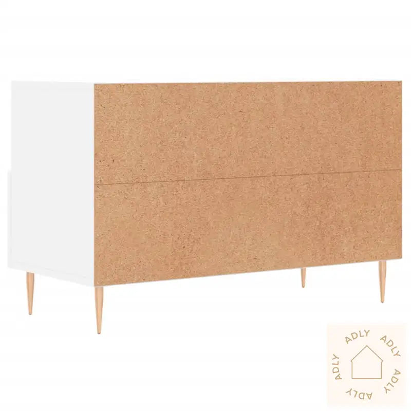 Tv-Benk Hvit 80X36X50 Cm Konstruert Tre