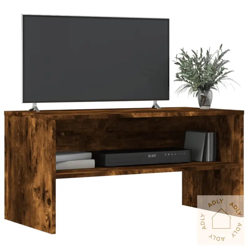 Tv-Benk Røkt Eik 80X40X40 Cm Konstruert Tre
