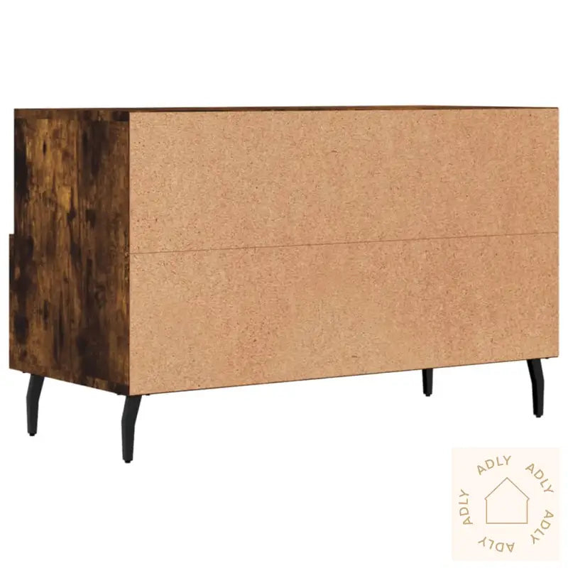 Tv-Benk Røkt Eik 80X36X50 Cm Konstruert Tre