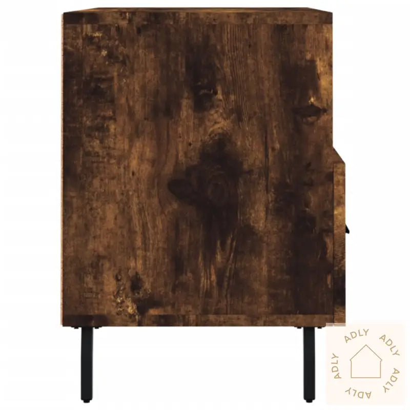 Tv-Benk Røkt Eik 80X36X50 Cm Konstruert Tre