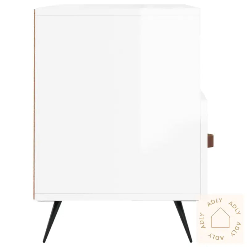 Tv-Benk Høyglans Hvit 102X36X50 Cm Konstruert Tre