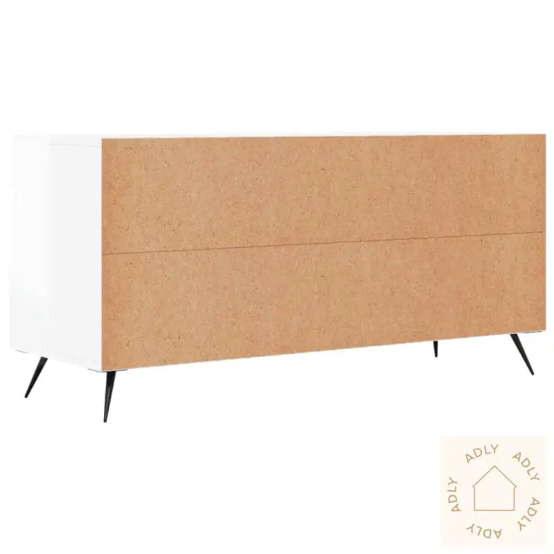 Tv-Benk Høyglans Hvit 102X36X50 Cm Konstruert Tre