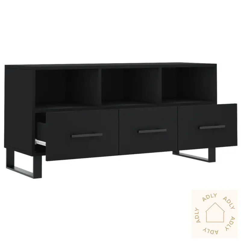 Tv-Benk Svart 102X36X50 Cm Konstruert Tre