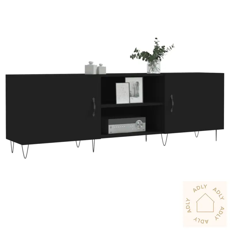 Tv-Benk Svart 150X30X50 Cm Konstruert Tre