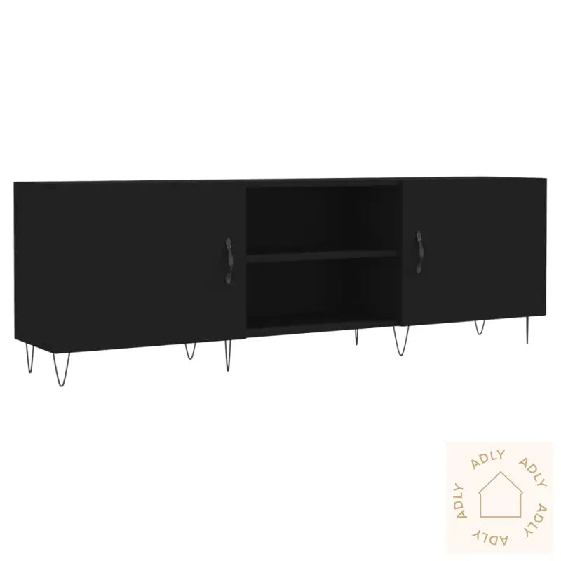 Tv-Benk Svart 150X30X50 Cm Konstruert Tre