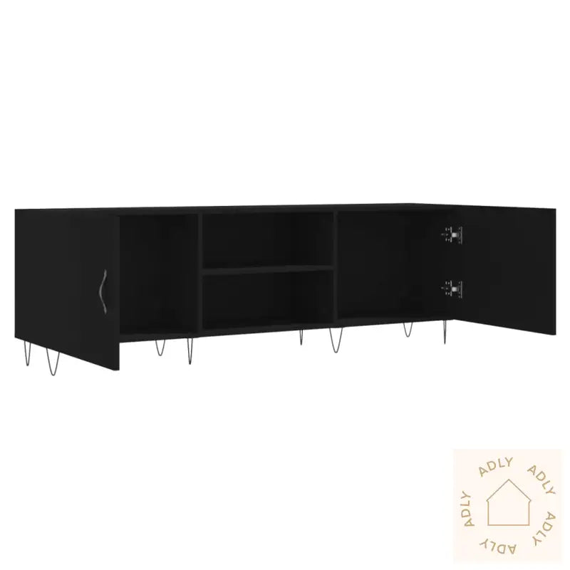 Tv-Benk Svart 150X30X50 Cm Konstruert Tre