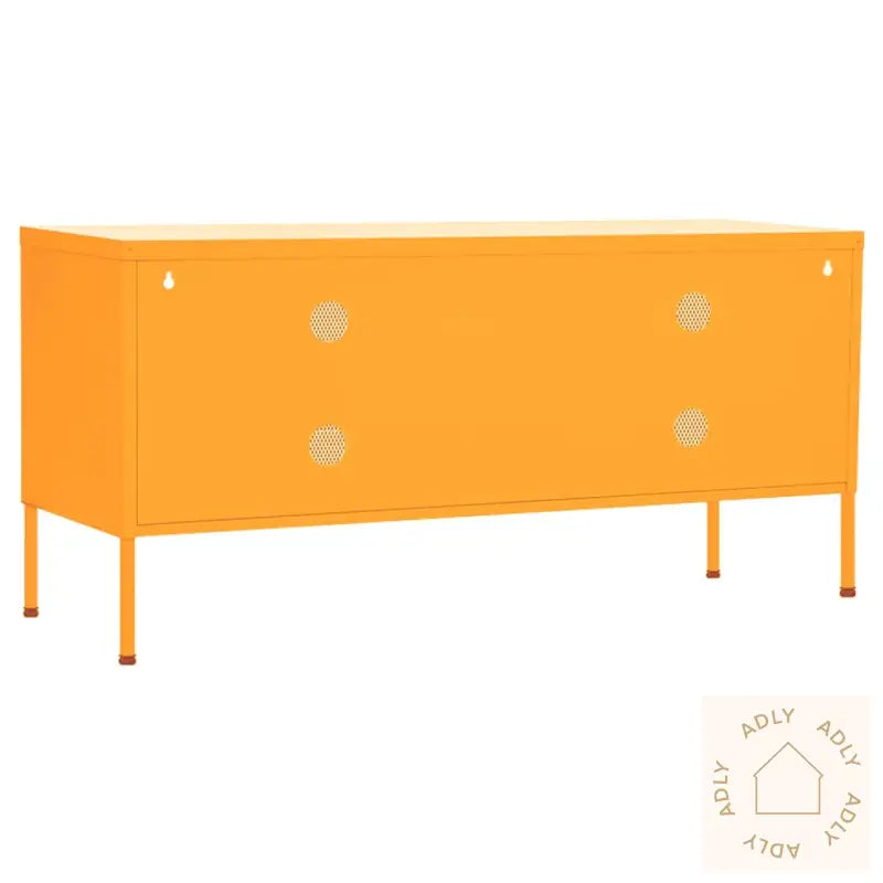 Tv-Benk Sennepsgul 105X35X50 Cm Stål