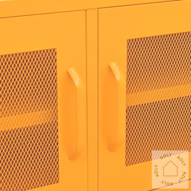 Tv-Benk Sennepsgul 105X35X50 Cm Stål