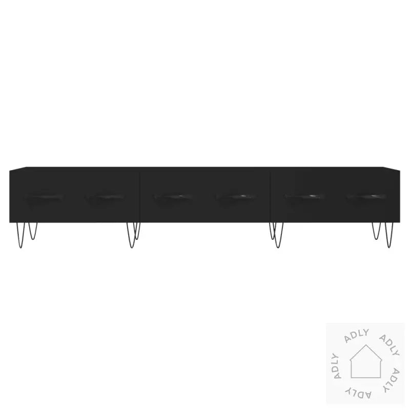 Tv-Benk Svart 150X36X30 Cm Konstruert Tre