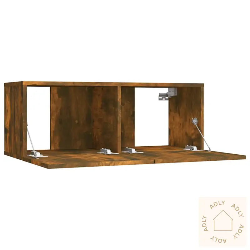 Tv-Benk Røkt Eik 80X30X30 Cm Konstruert Tre