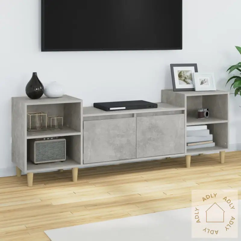 Tv-Benk Betonggrå 160X35X55 Cm Konstruert Tre