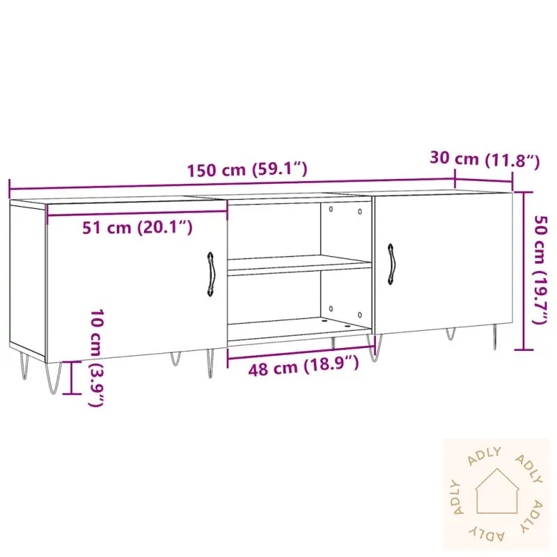 Tv-Benk Gammelt Tre 150X30X50 Cm Konstruert Tre