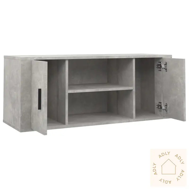 Tv-Benk Betonggrå 100X35X40 Cm Konstruert Tre