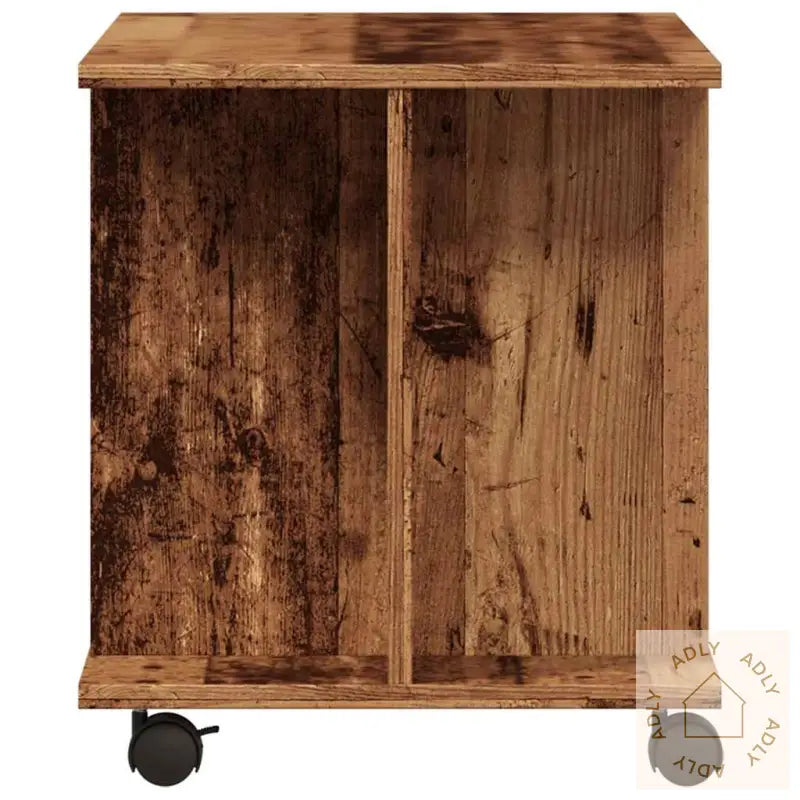 Tv-Benk Med Hjul Gammelt Tre 80X40X45 Cm Konstruert Tre