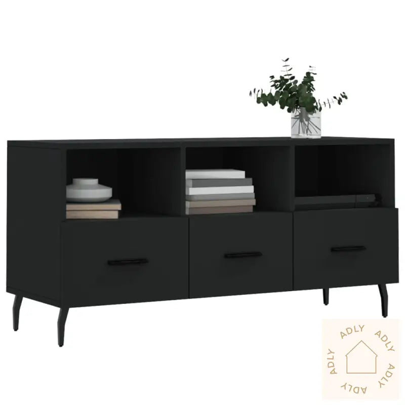 Tv-Benk Svart 102X36X50 Cm Konstruert Tre