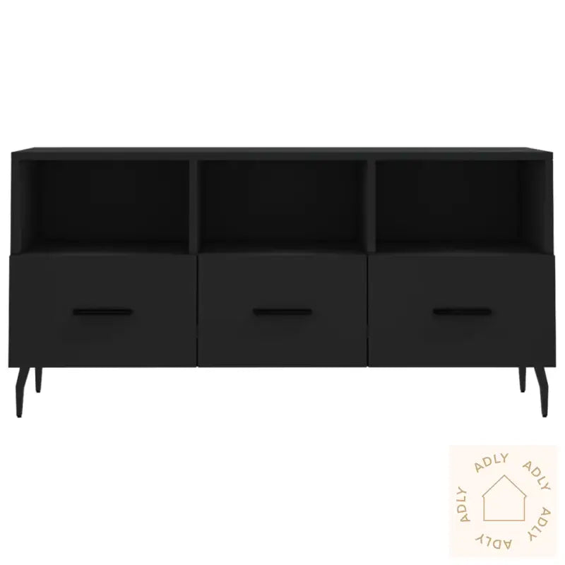 Tv-Benk Svart 102X36X50 Cm Konstruert Tre