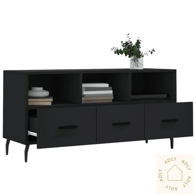 Tv-Benk Svart 102X36X50 Cm Konstruert Tre