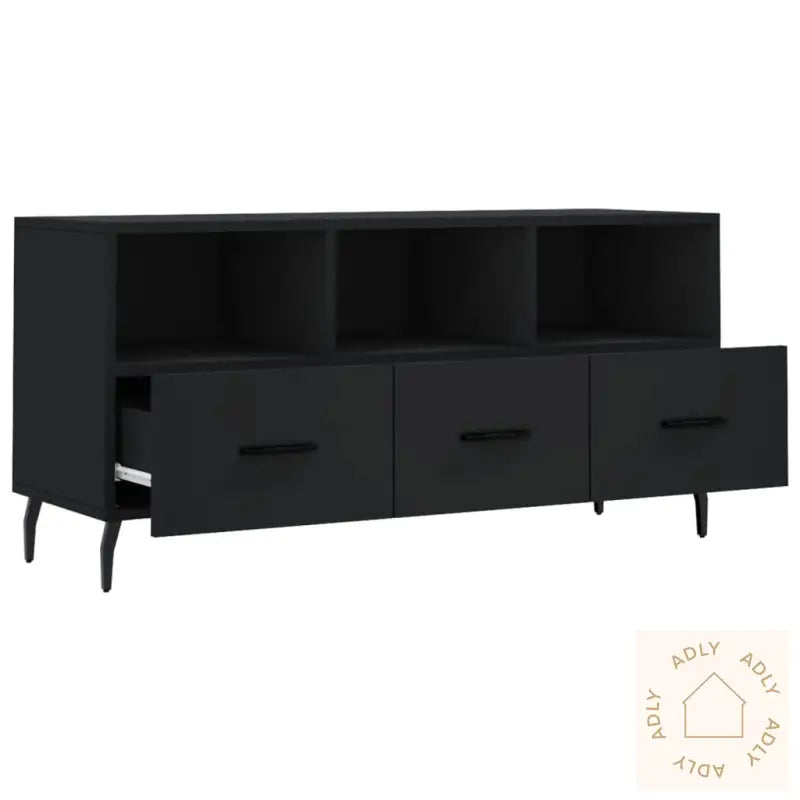 Tv-Benk Svart 102X36X50 Cm Konstruert Tre