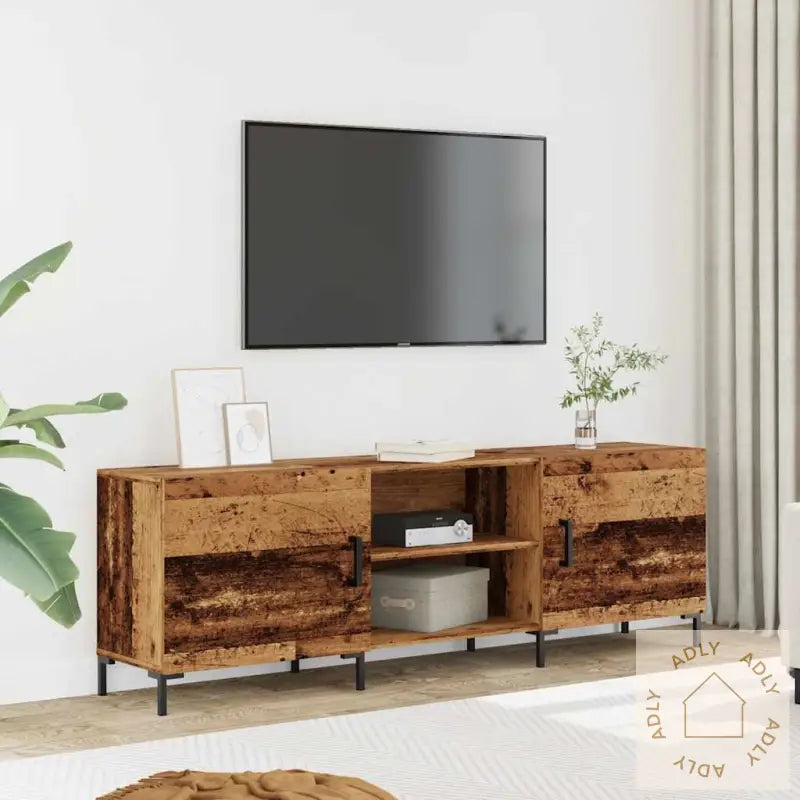 Tv-Benk Gammelt Tre 150X30X50 Cm Konstruert Tre