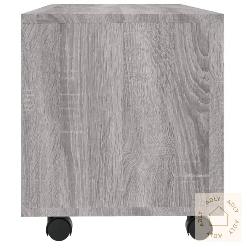Tv-Benk Med Hjul Grå Sonoma 90X35X35 Cm Konstruert Tre