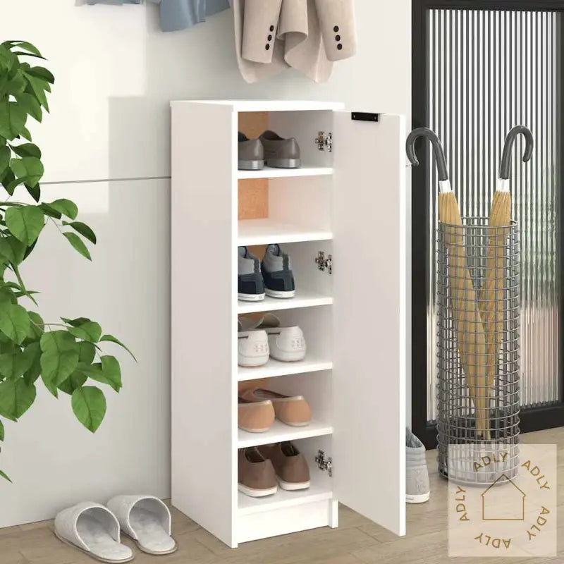 Skoskap Hvit 30X35X100 Cm Konstruert Tre