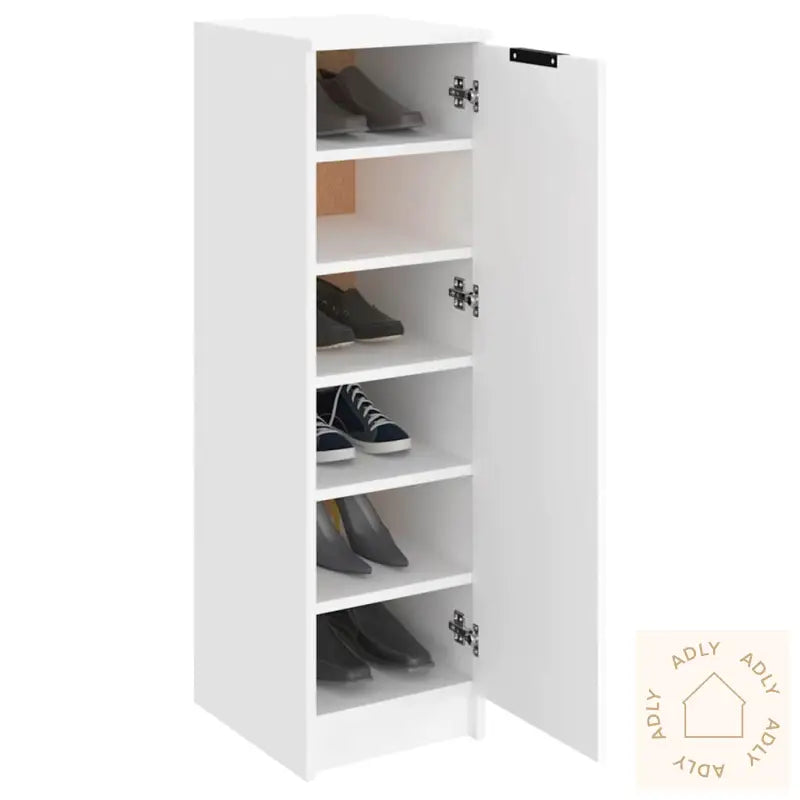 Skoskap Hvit 30X35X100 Cm Konstruert Tre