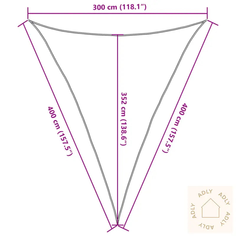 Solseil 160 G/M² Mørkegrønn 3X4X4 M Hdpe
