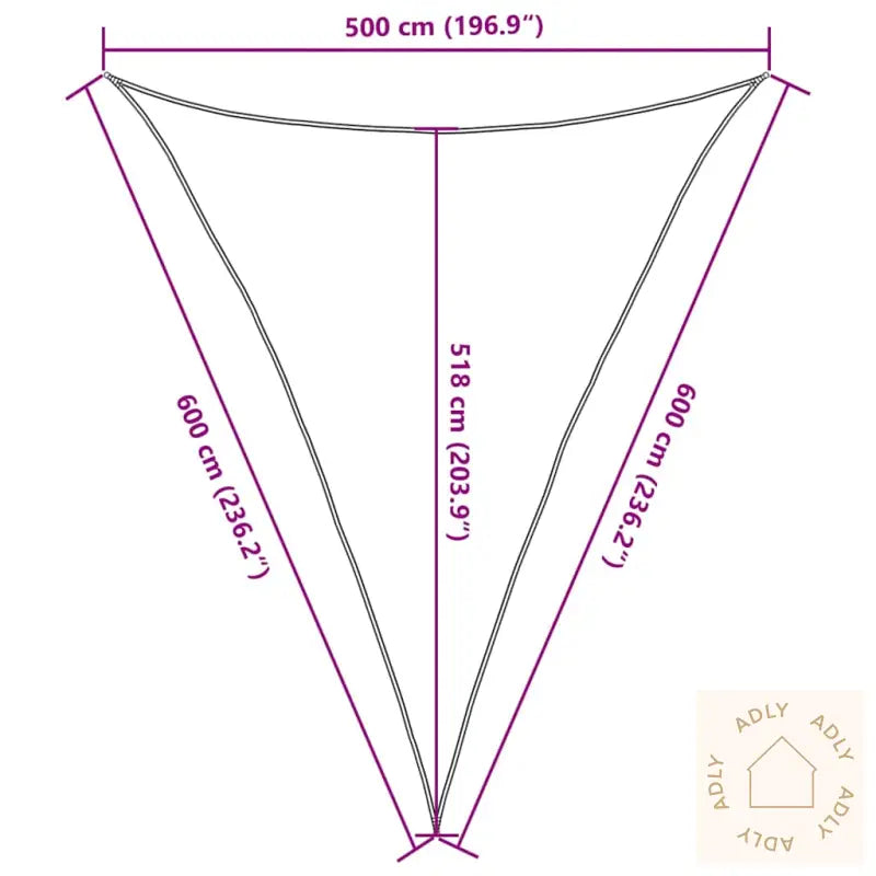 Solseil 160 G/M² Gråbrun 5X6X6 M Hdpe