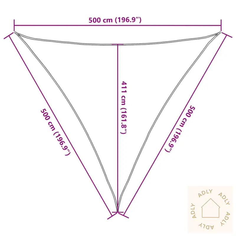Solseil 160 G/M² Trekantet Sand 5X5X5 M Hdpe