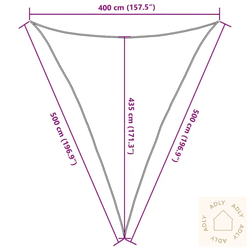Solseil 160 G/M² Trekantet Blå 4X5X5 M Hdpe