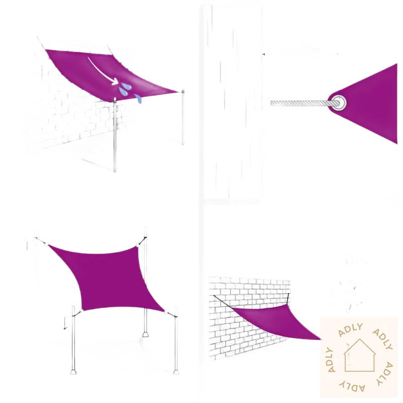 Bilde av rosa solskjerming diagram for rustfritt stål møbler til hjemmet og hagemøbler