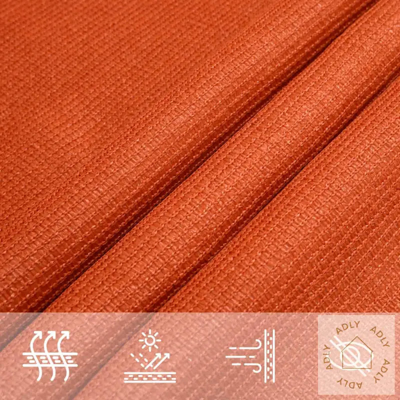 Solseil 160 G/M² Rektangulær Oransje 6X7 M Hdpe