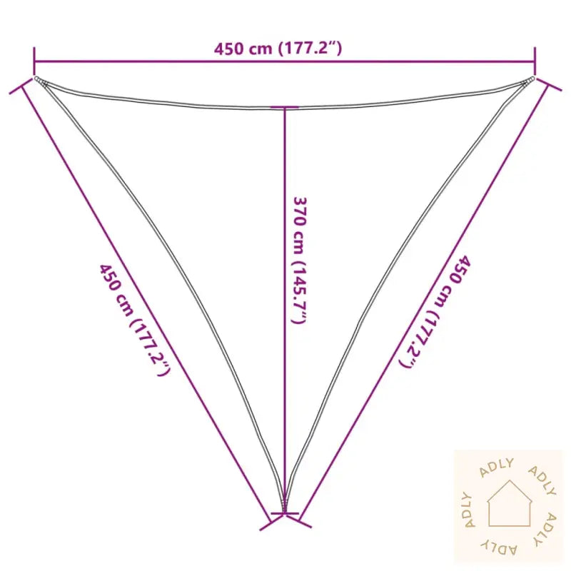 Solseil 160 G/M² Kremhvit 4,5X4,5X4,5 M Hdpe