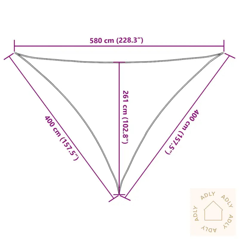 Solseil 160 G/M² Gråbrun 4X4X5,8 M Hdpe