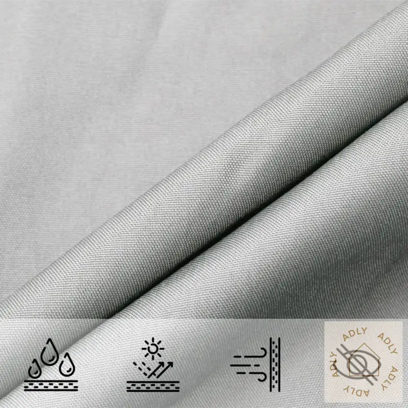 Solseil Lysegrå 2,5X2,5 M 100% Polyester Oxford