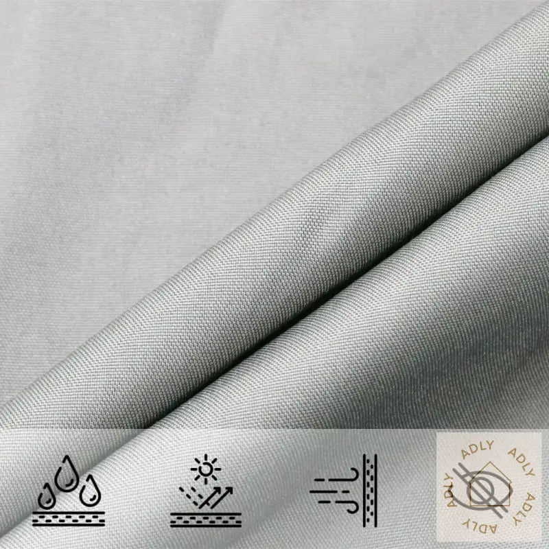 Solseil Lysegrå 4X4X5,8 M 100% Polyester Oxford