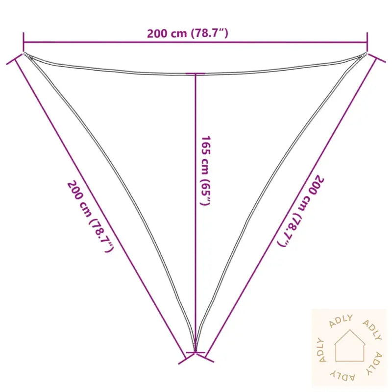 Solseil Svart 2X2X2 M 100% Polyester Oxford